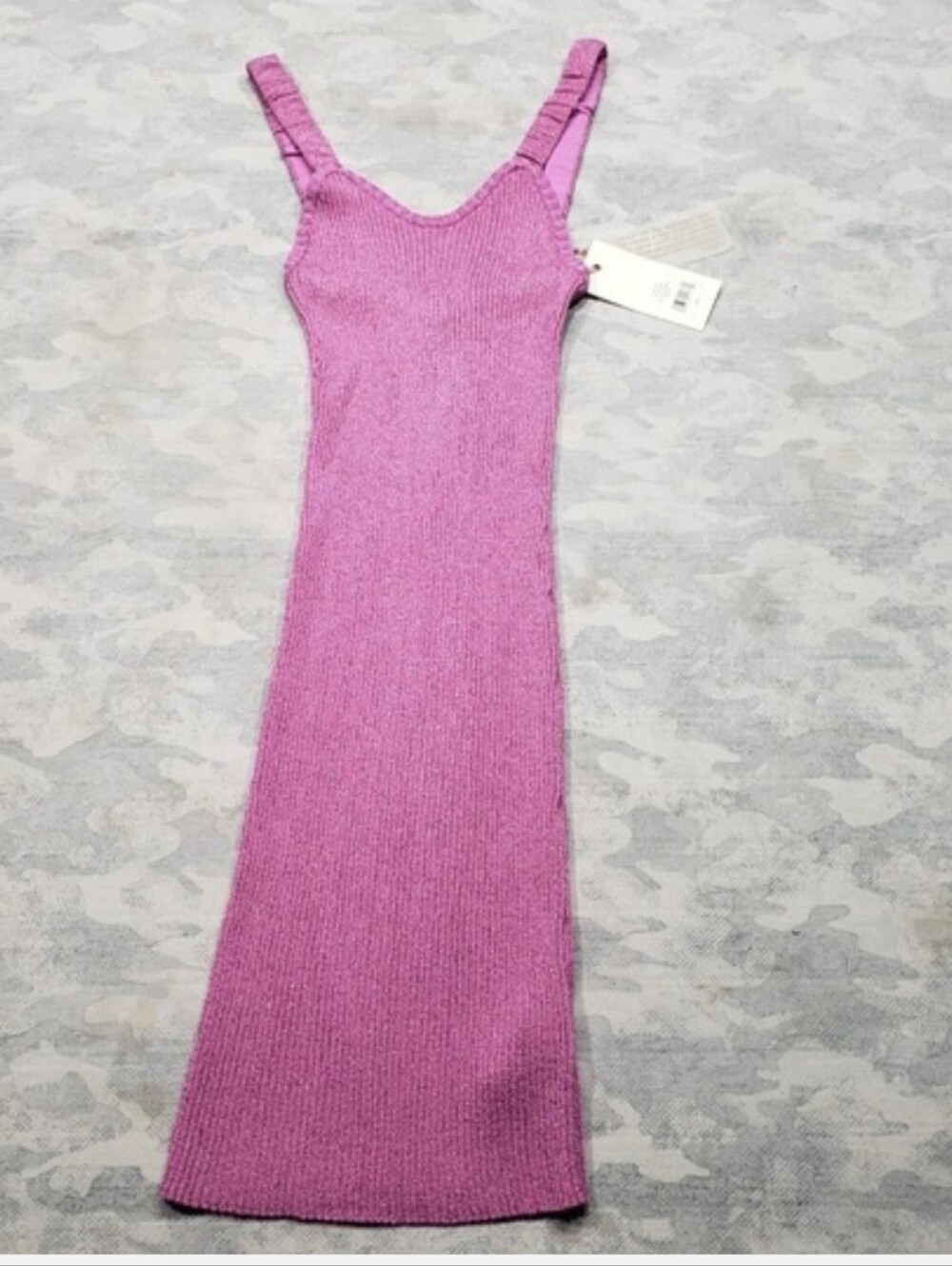 LoveShackFancy Ribbed Knit Mini Dress in Orchid